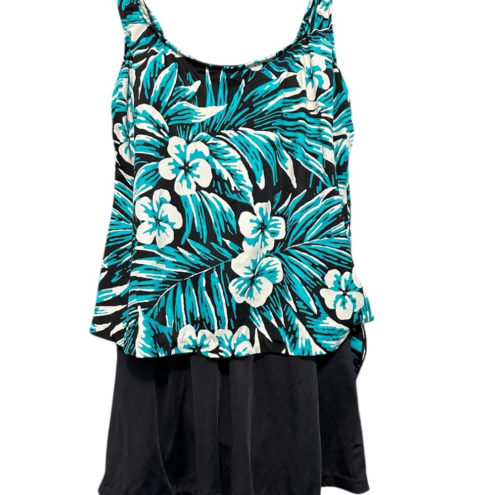 Azul Tropical Floral Tank Top and Skirt Set